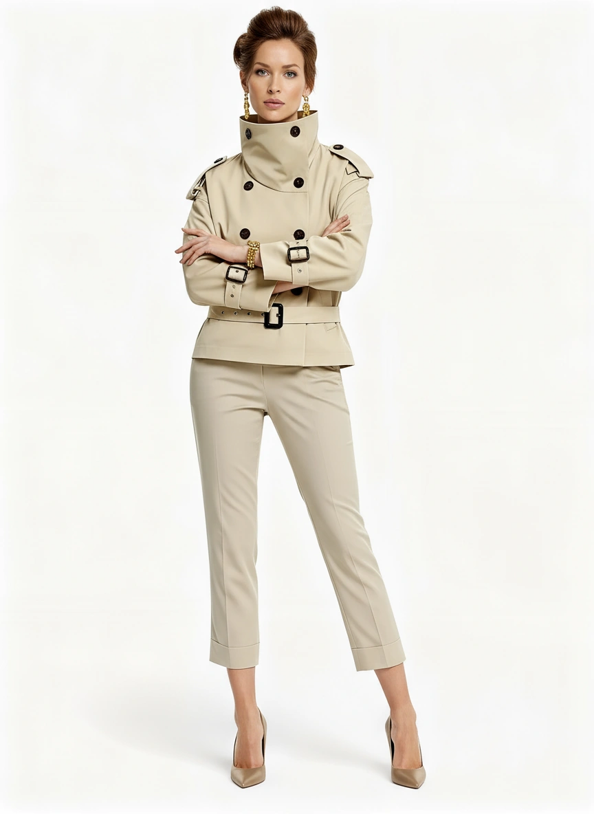 Women's Double Breasted Trench Coat