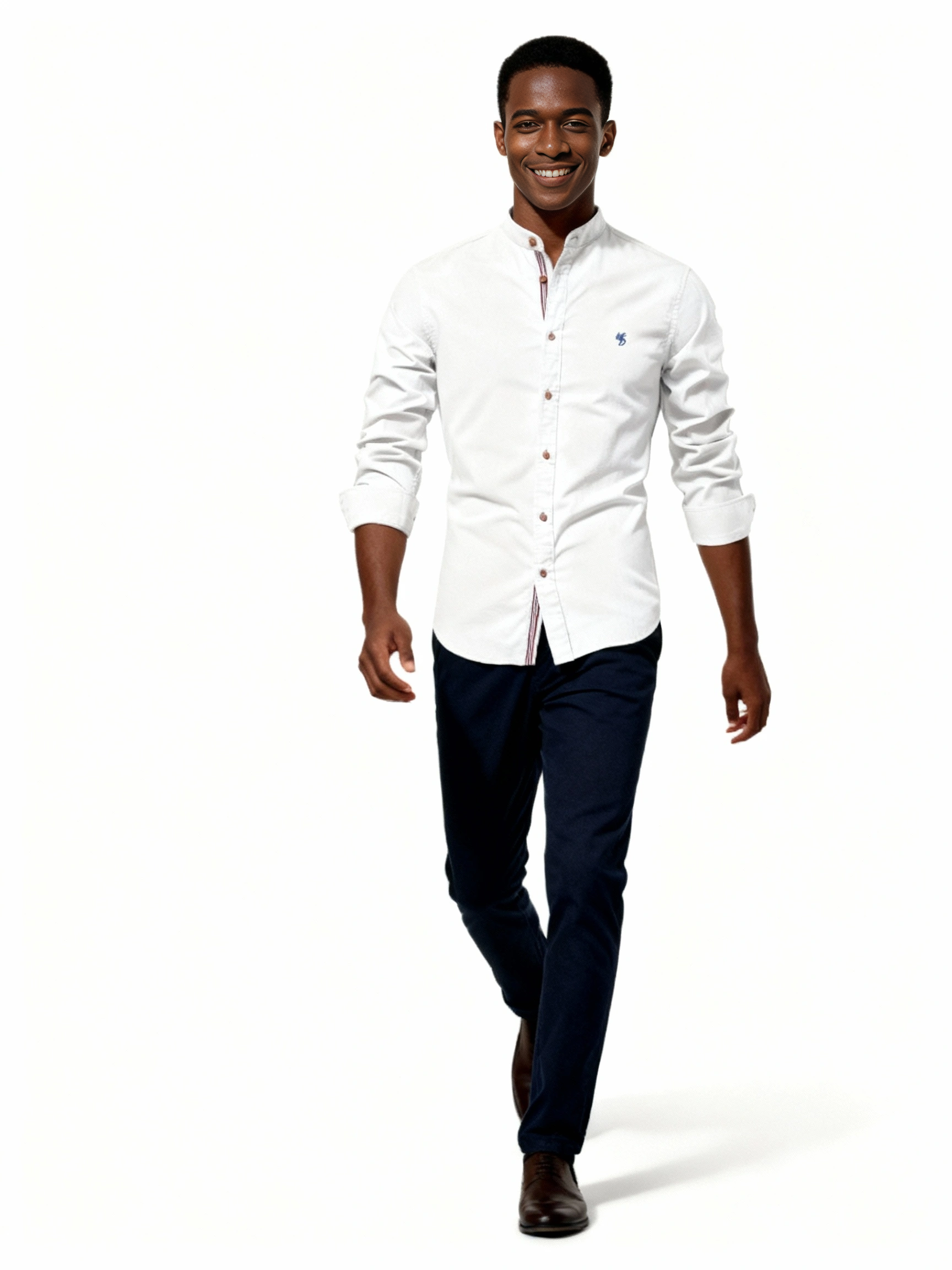 Men's Cotton Stand Collar Shirt