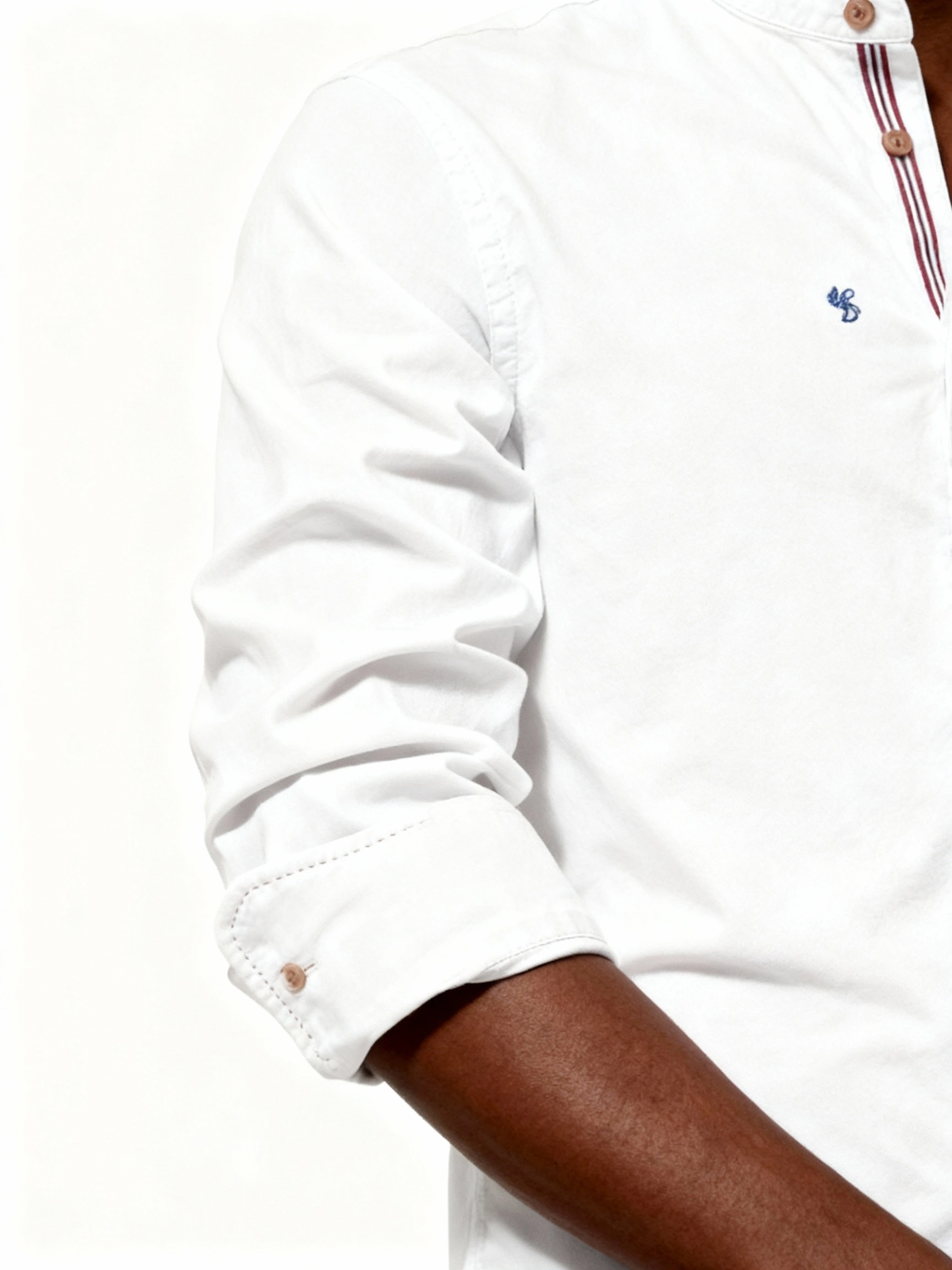 Men's Cotton Stand Collar Shirt