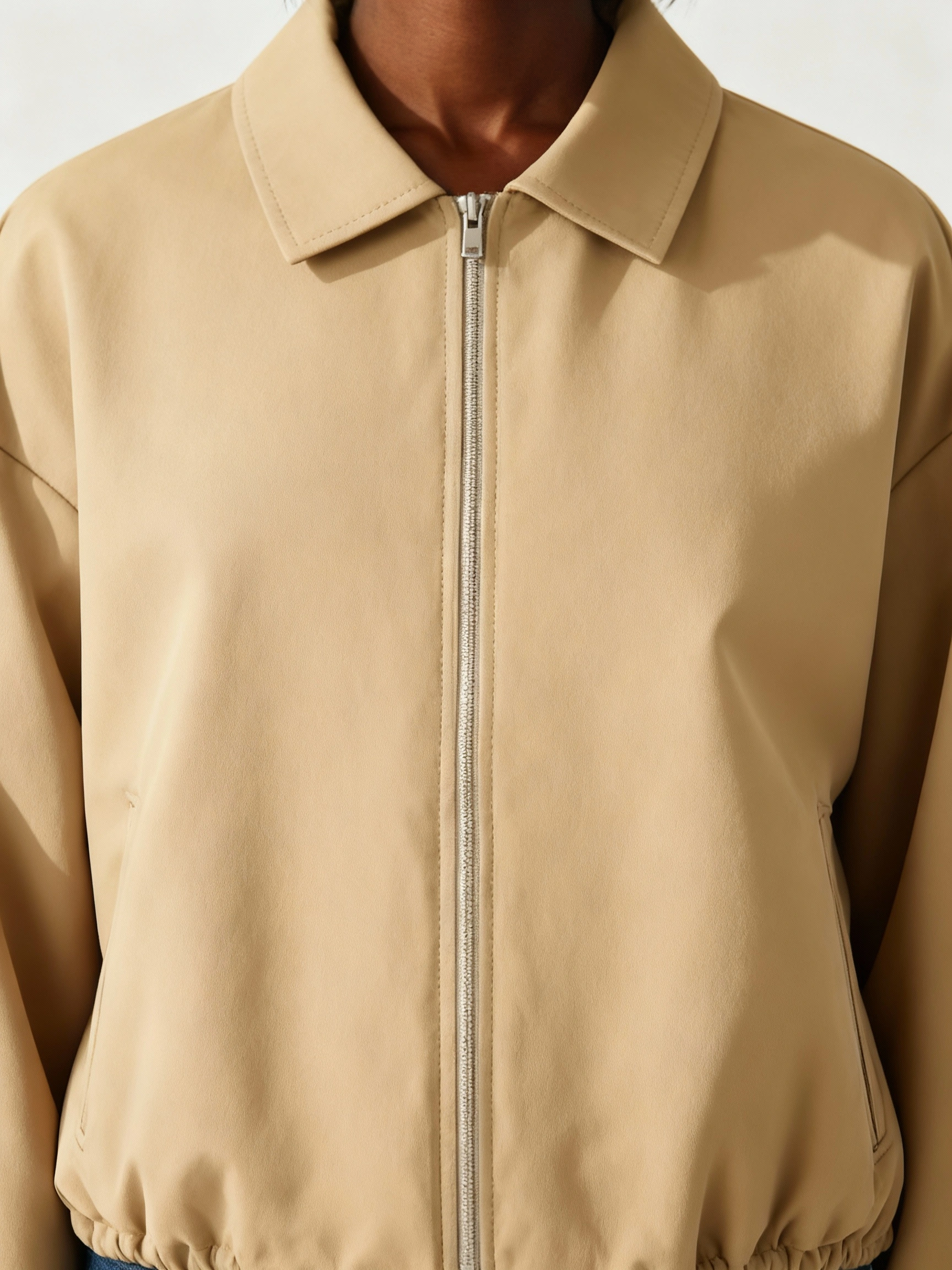 Women's Cropped Zip Jacket Polyester